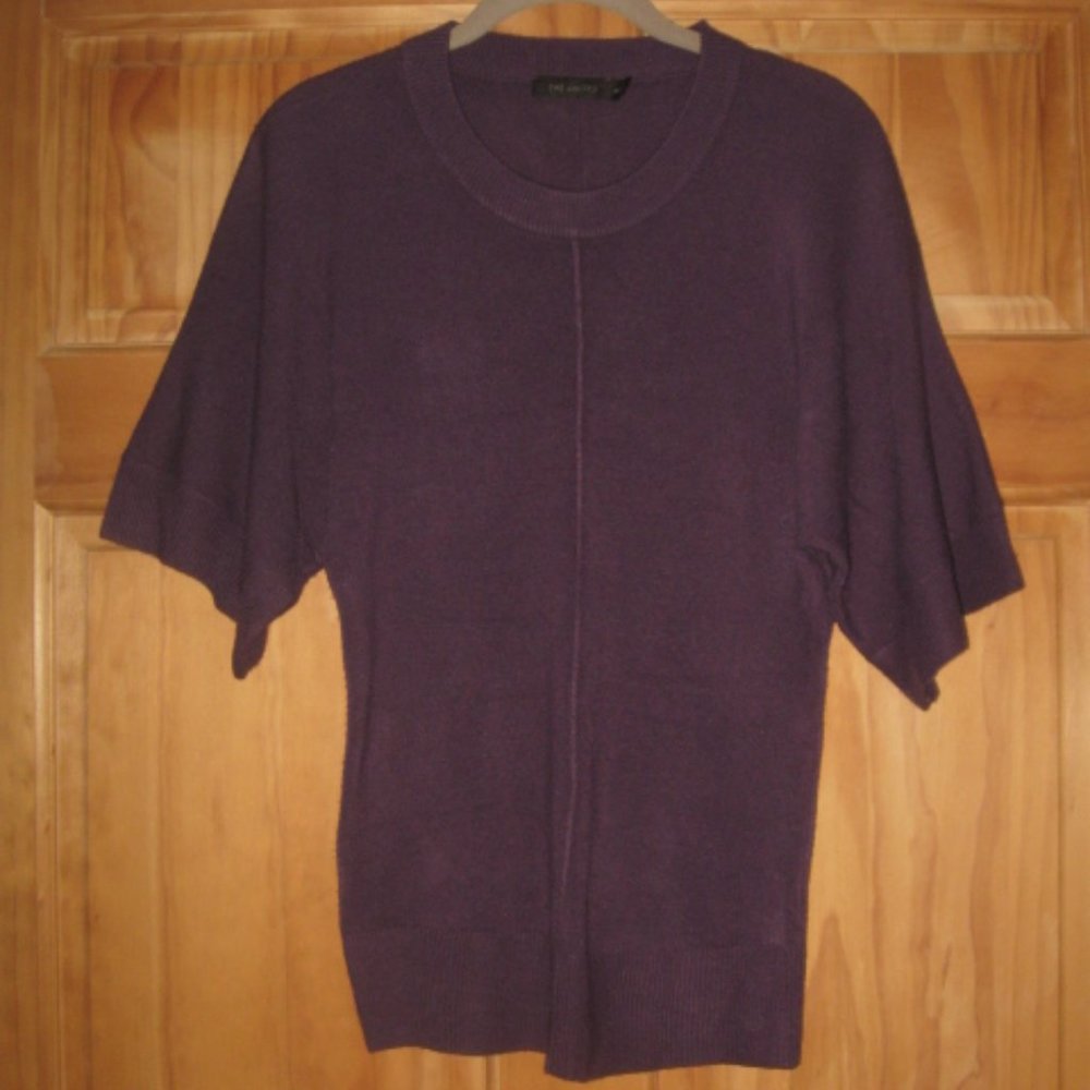 The Limited Purple Short Sleeve Sweater